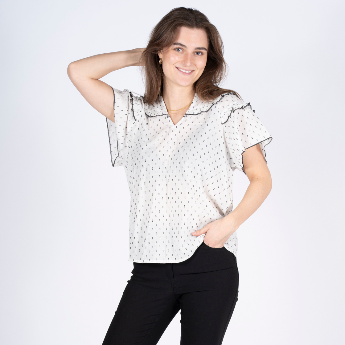 Sasia Dame -shirt Cloud Dancer White