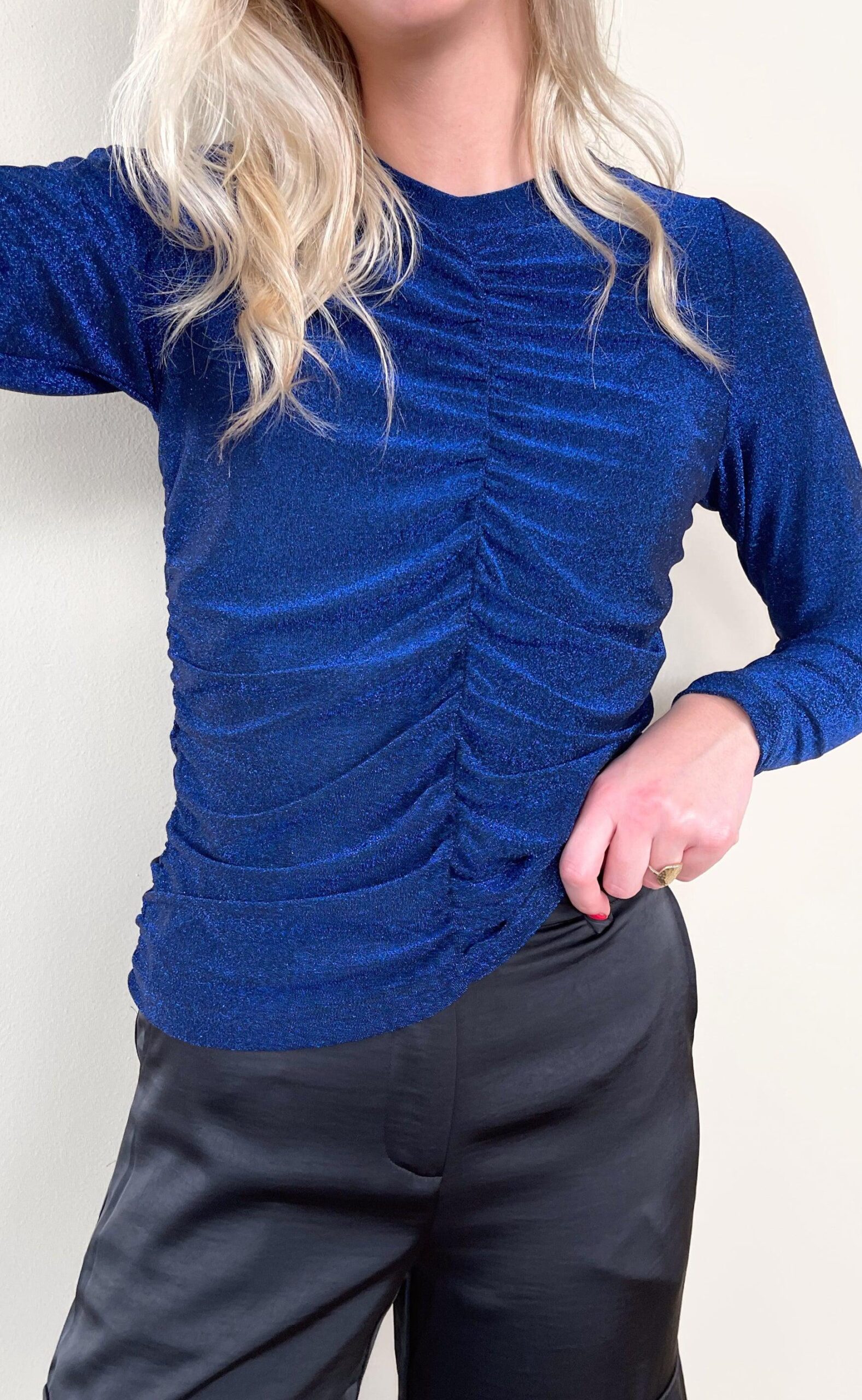Say Ina Copenhagen Bluse Ava Blue Glitter