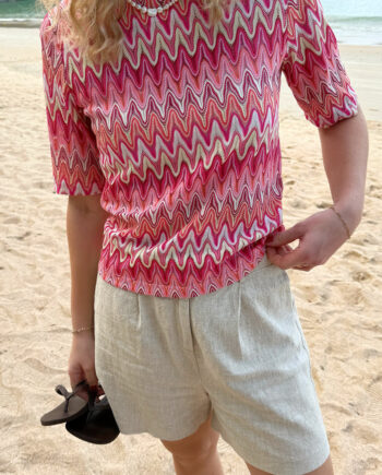 Say Ina Copenhagen Bluse Diana Pink Zig Zag