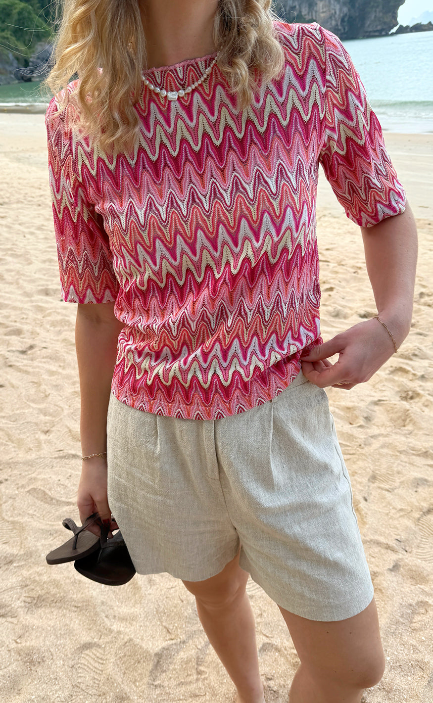 Say Ina Copenhagen Bluse Diana Pink Zig Zag