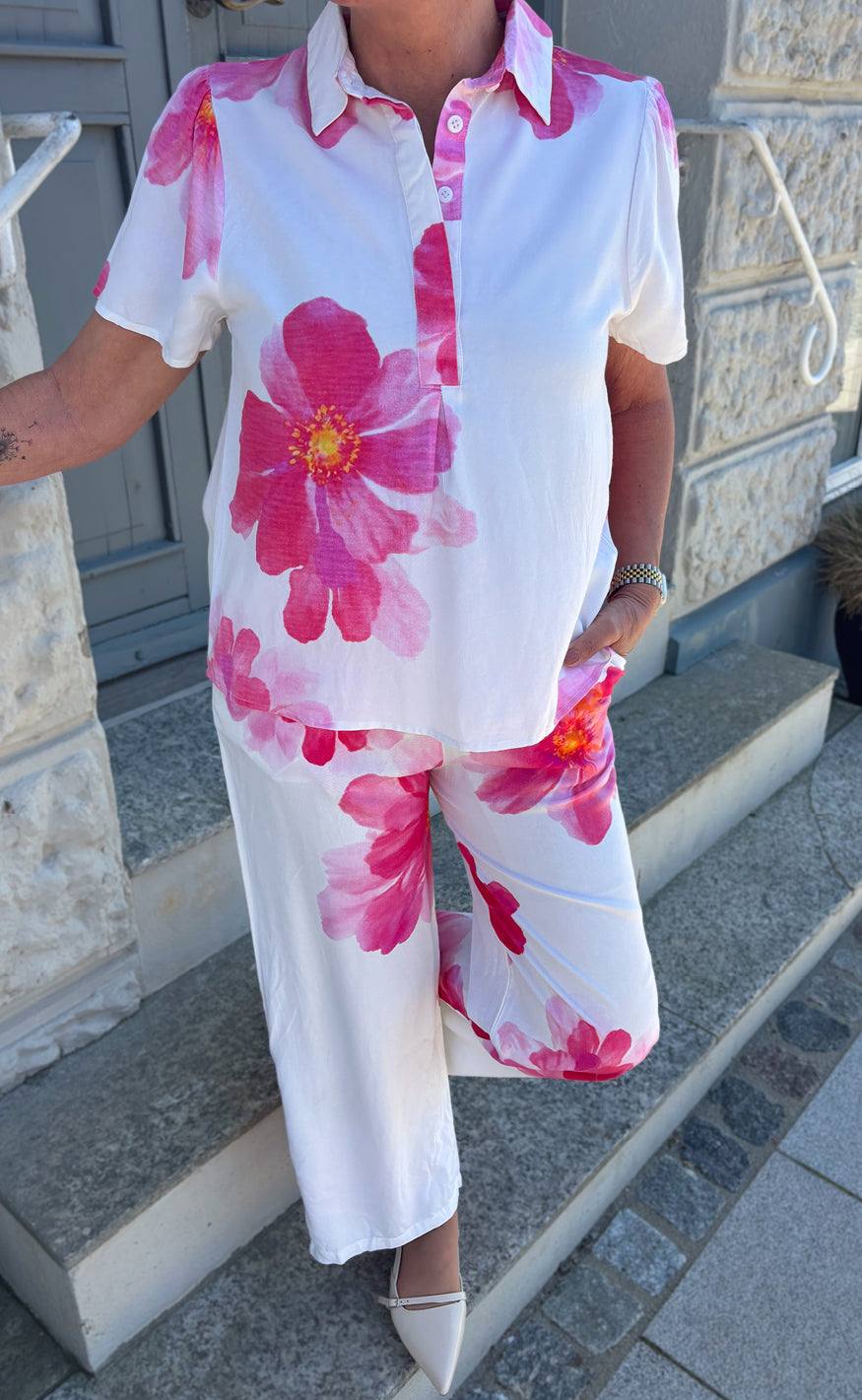 Say Ina Copenhagen Bukser Katie Summer Pink Flower