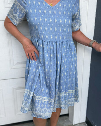 Say Ina Copenhagen Kjole Valentina Blue Paisley