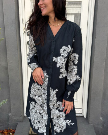 Say Ina Copenhagen Kjole Vicky Black    Flowers