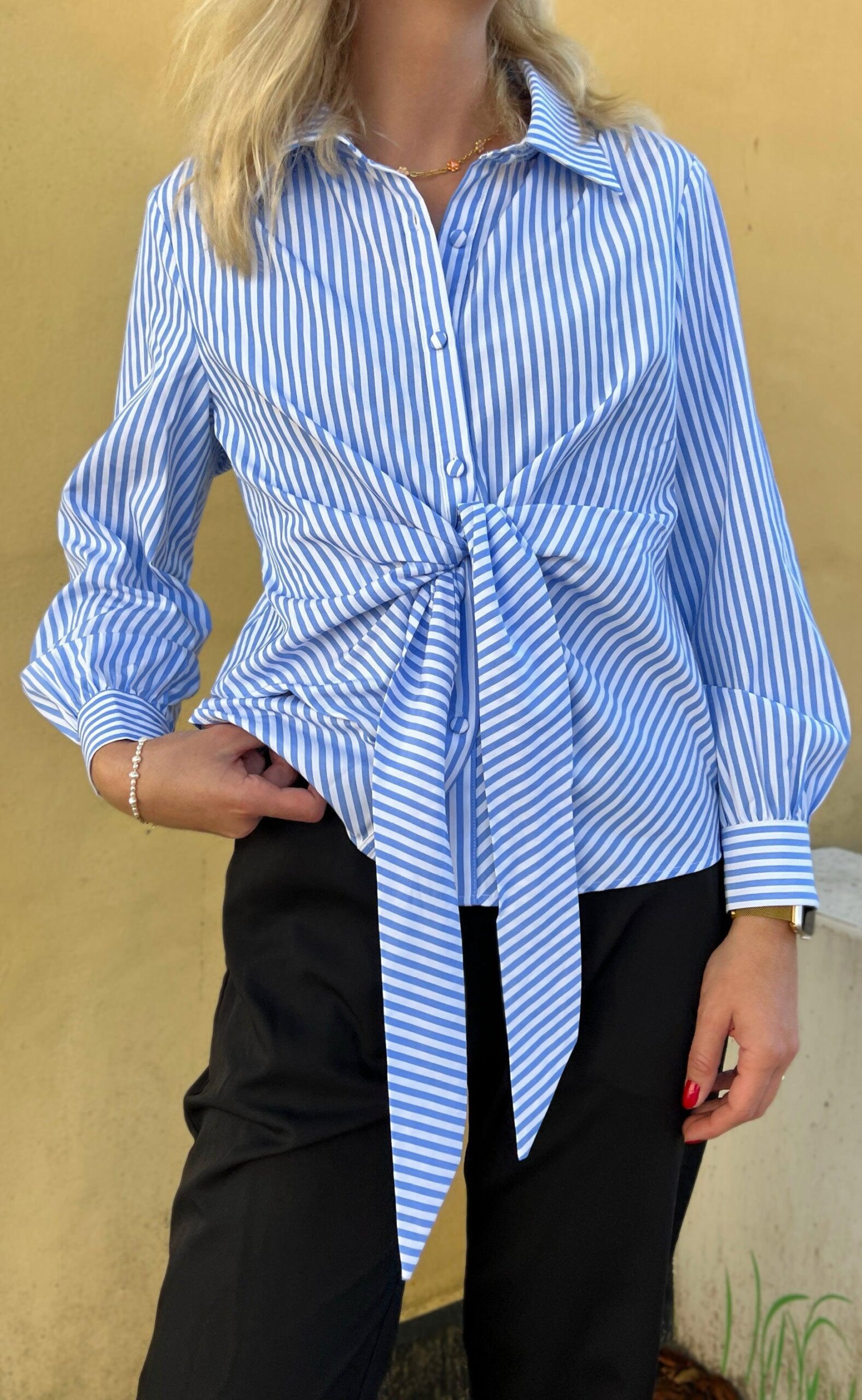 Say Ina Copenhagen Skjorte Luna Blue White Stripe