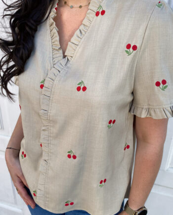 Say Ina Copenhagen Top Catja Sand    Cherries