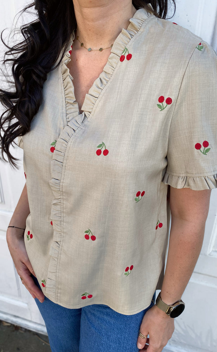 Say Ina Copenhagen Top Catja Sand    Cherries