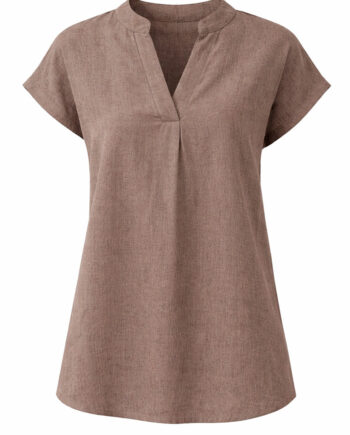 Say Ina Copenhagen Top Laura Linen Brown