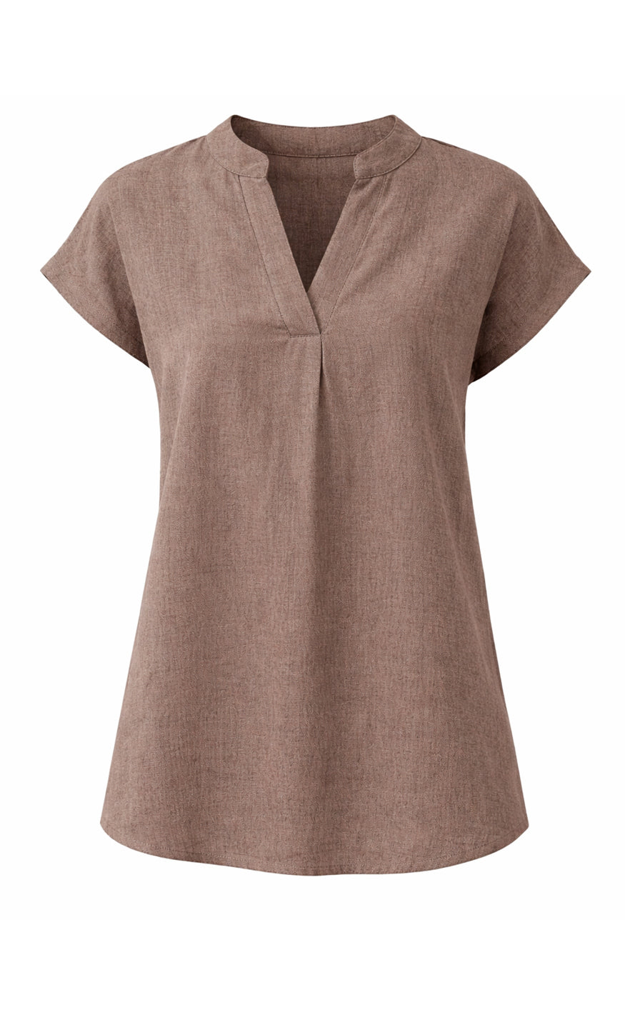 Say Ina Copenhagen Top Laura Linen Brown