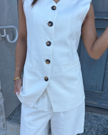 Say Ina Copenhagen Vest Nivi White