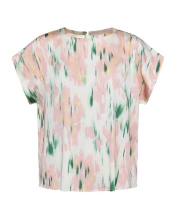 Sisters Point Top Emily-ss Green   Coral Graphic