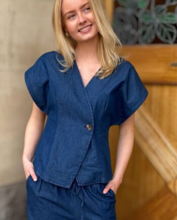 Sisters Point Vest Evela-ve3    Blue Denim
