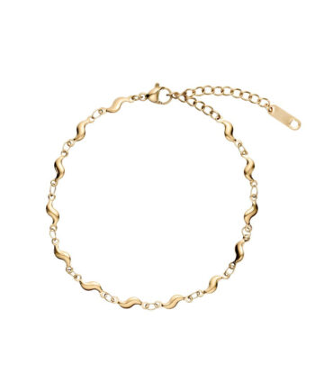 Smykkeli Copenhagen Armbånd Wave Gold Colour