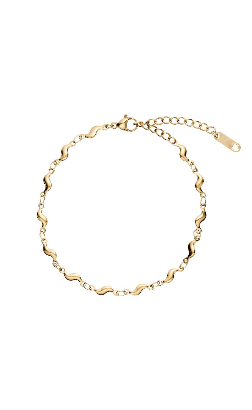 Smykkeli Copenhagen Armbånd Wave Gold Colour