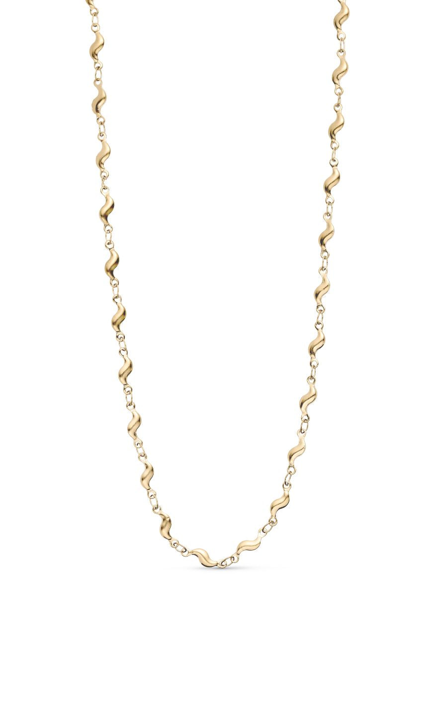 Smykkeli Copenhagen Halskæde Wave Gold Colour