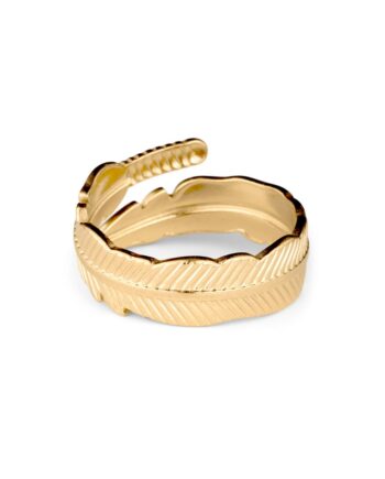 Smykkeli Copenhagen Ring Leaf Gold Colour