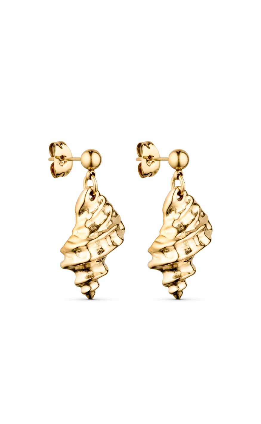 Smykkeli Copenhagen øreringe Shelly Long Gold Colour