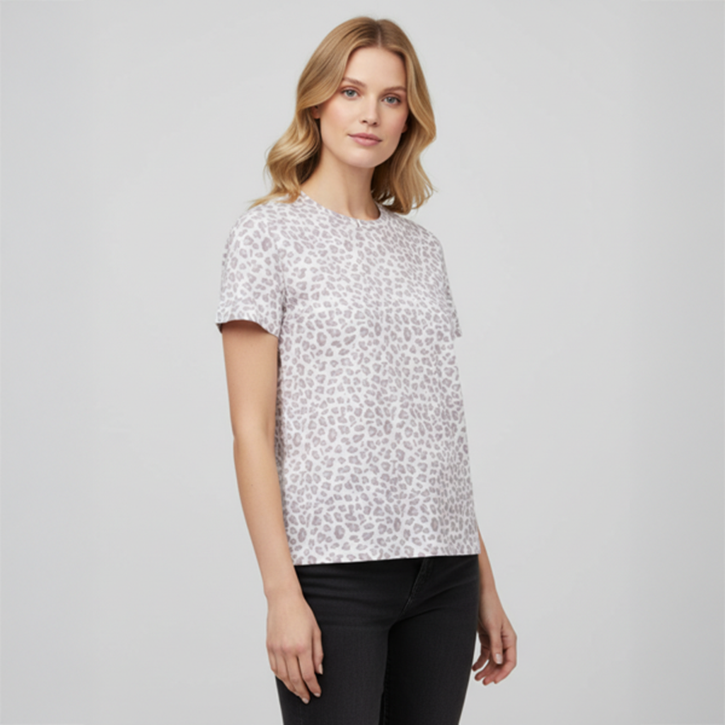 Steenholt Ass Dame -shirt P2 Aop Leo Cloud Gray