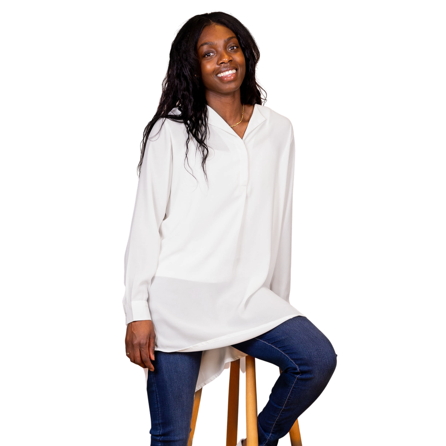 Steenholt Clara Dame Kjole Bright White