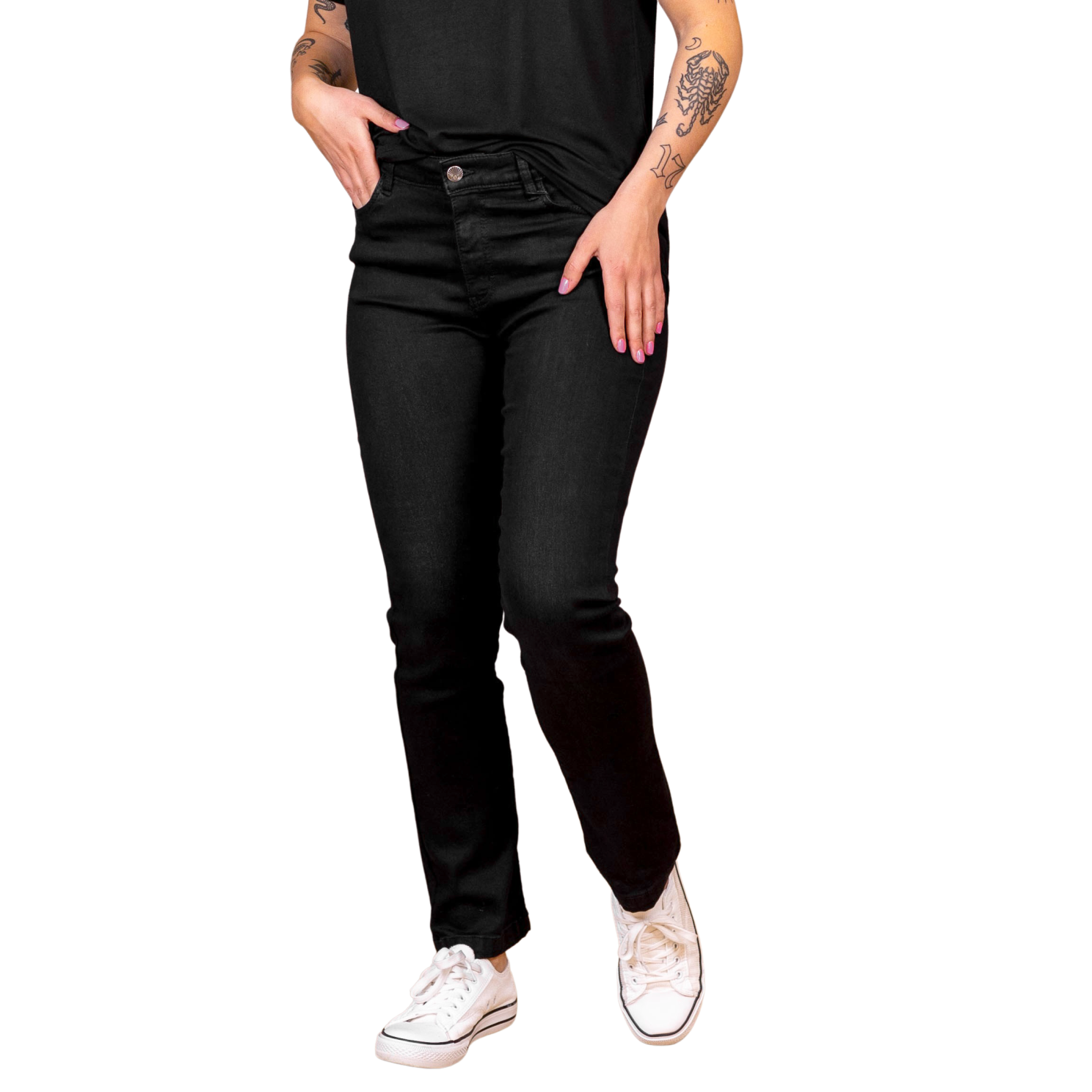 Steenholt Grace Dame Jeans Stretch Black Denim 44 32