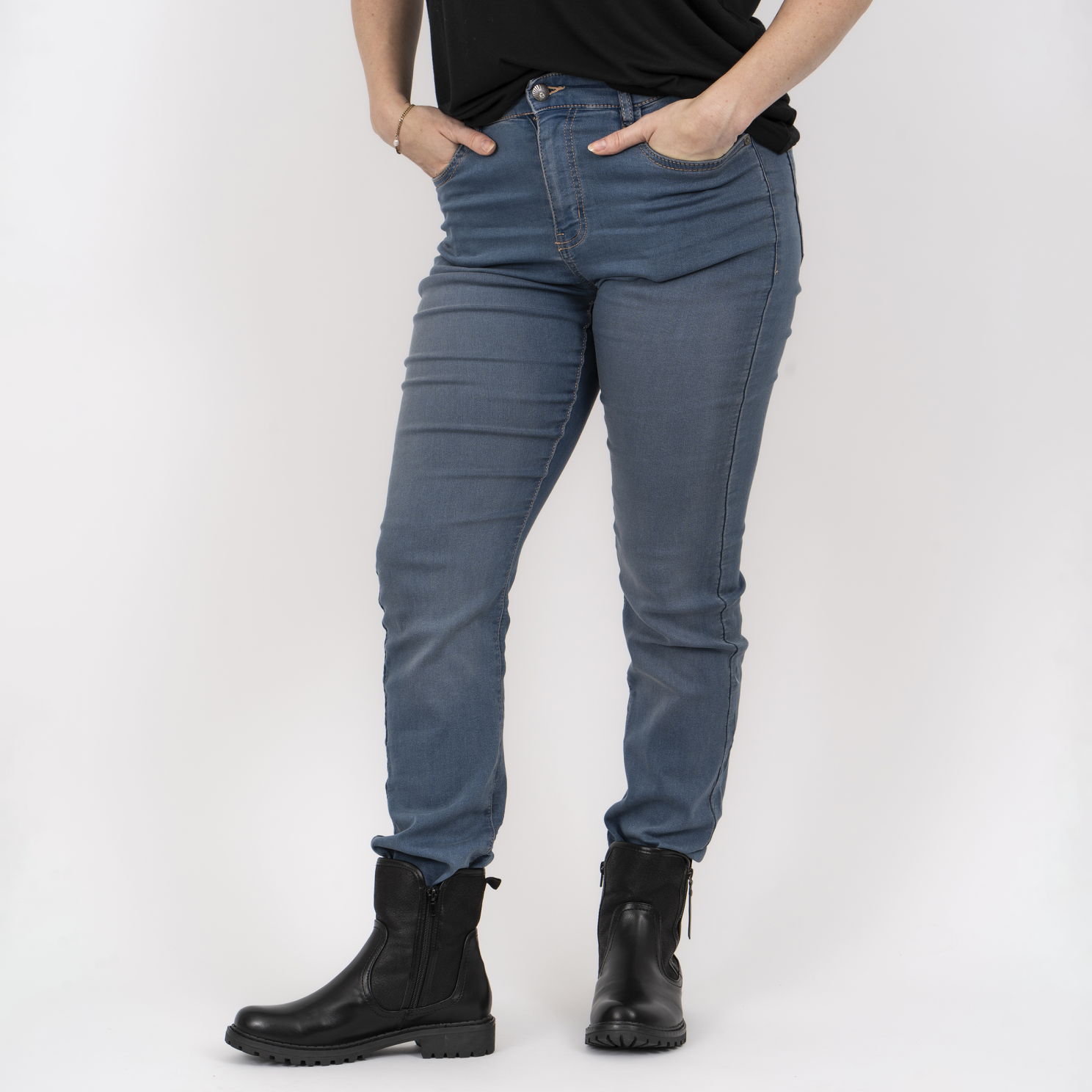 Steenholt Grace Dame Jeans Stretch Light Blue Denim 42 32