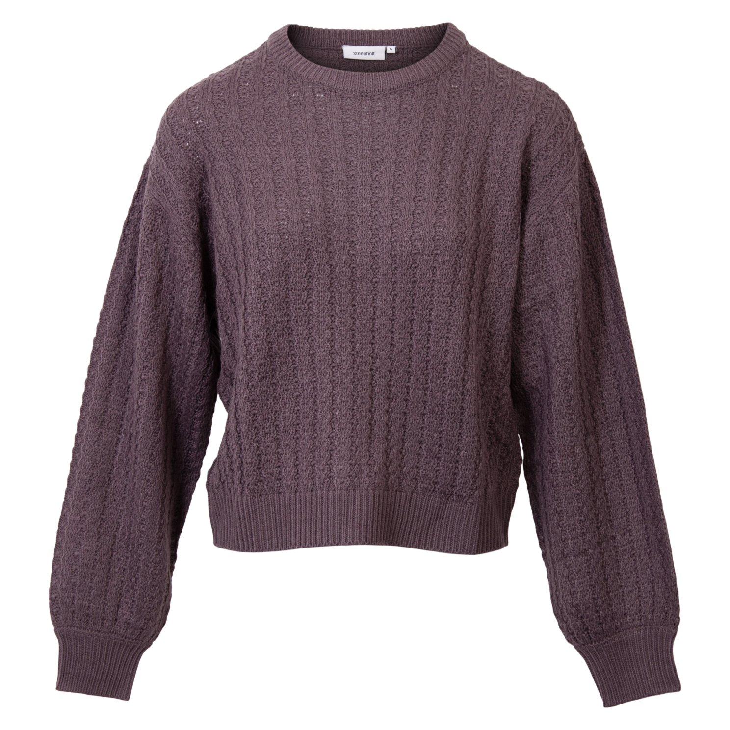 Steenholt Olivia Dame Striktrøje Plus Size Flint 46