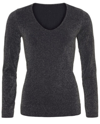 Tim   Simonsen Bluse Glitter Longsleeve Black Glitter