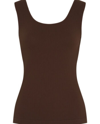 Tim   Simonsen Top Tulle Rib Cioccolato