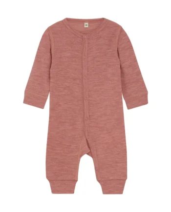 Uld Jumpsuit Solid Light Mahogany Melange 80