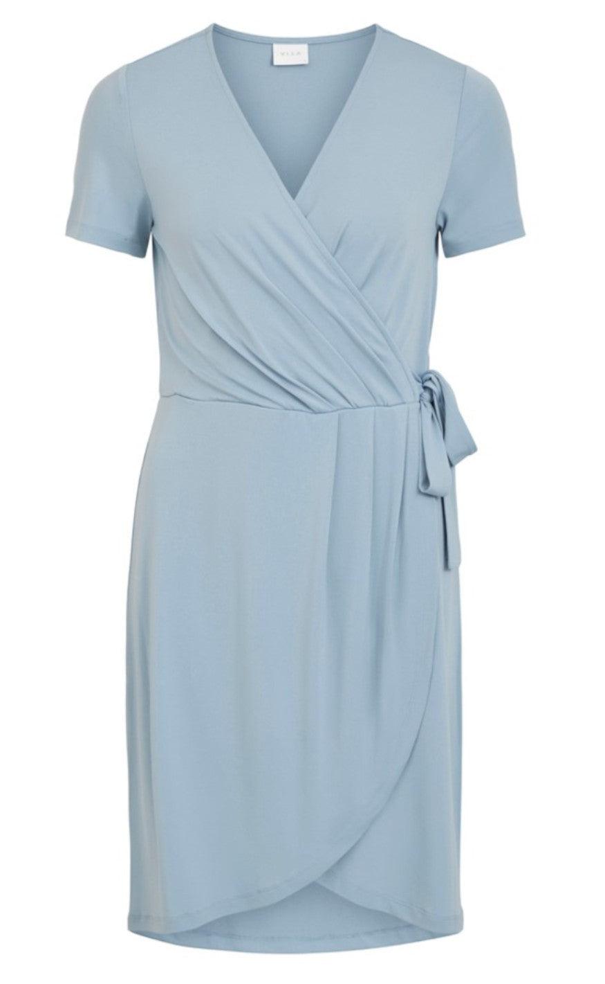 Vila Kjole Nayeli Knee Wrap Ashley Blue