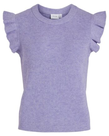 Vila Strikvest Ril Flounce Lavender