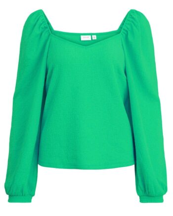 Vila Top Cotin Square Neck Jelly Bean