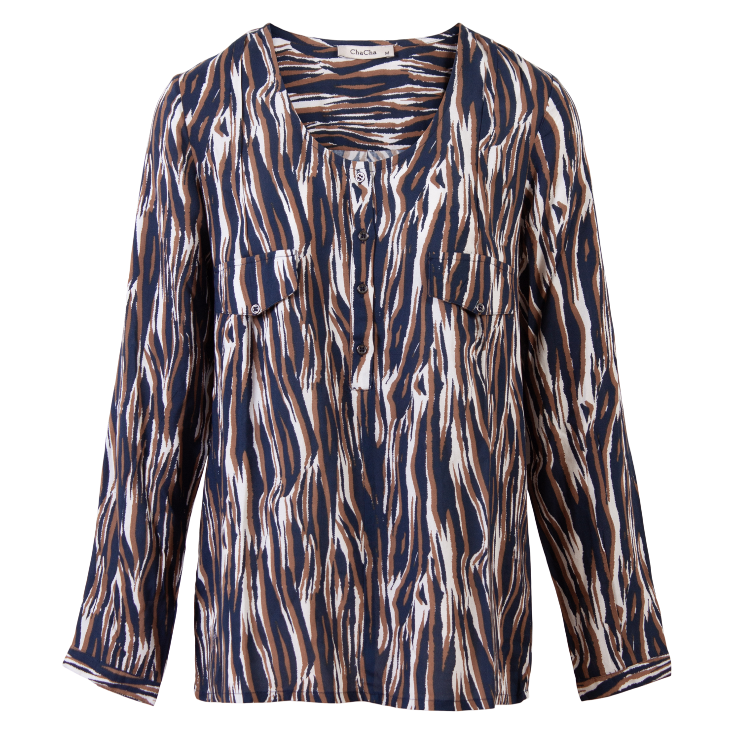 Zbyz Dame Bluse Plus Size Navy 54 56