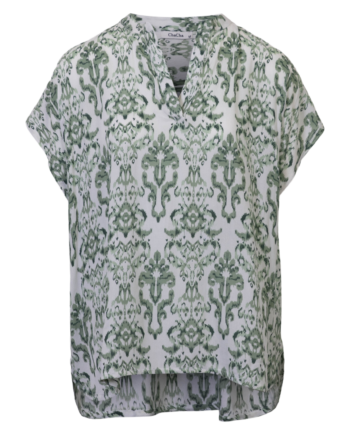 Zbyz Dame Kortærmet Bluse Green Combo 50 52
