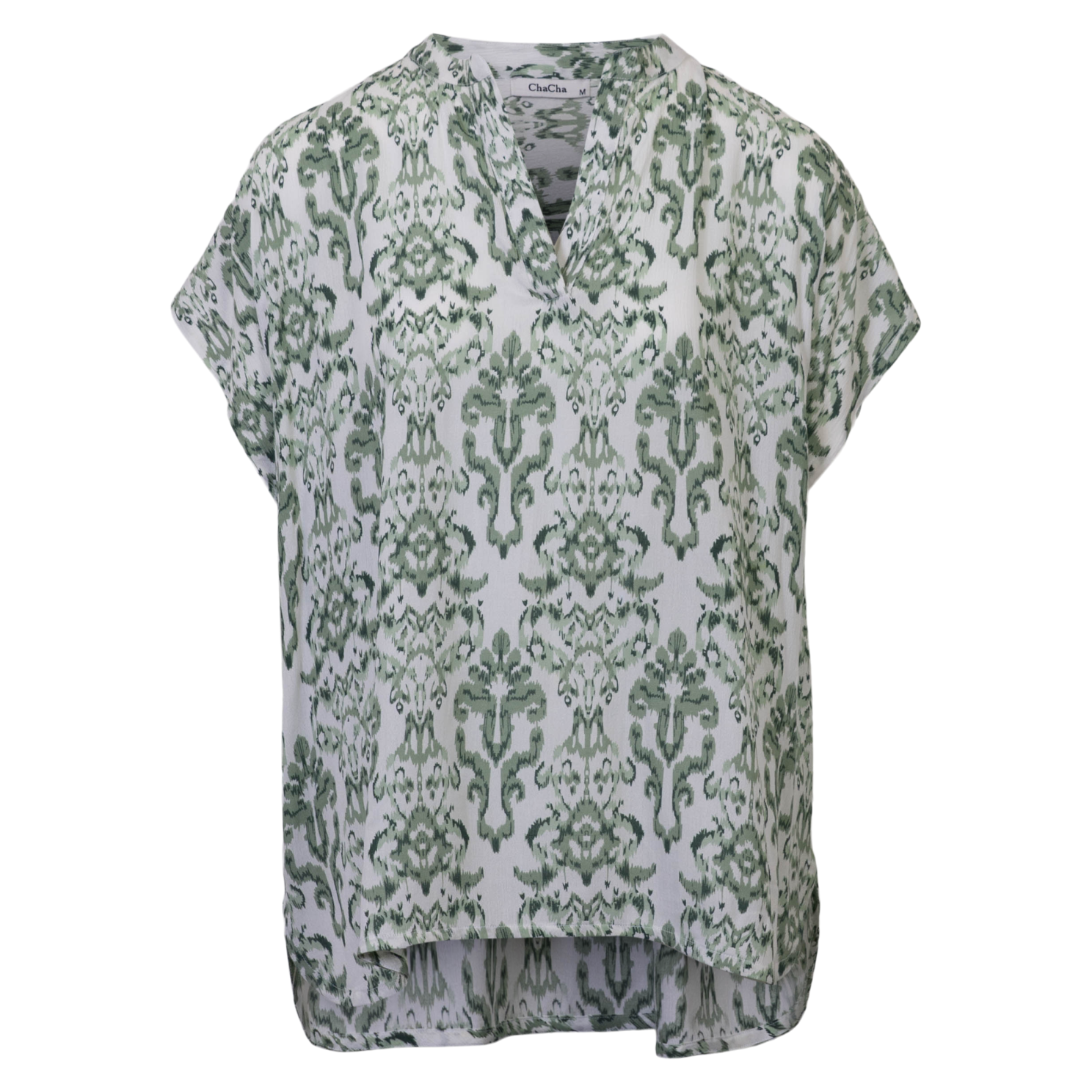 Zbyz Dame Kortærmet Bluse Green Combo 50 52
