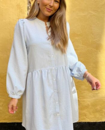 -view Kjole Solvej Light Blue White Stripe