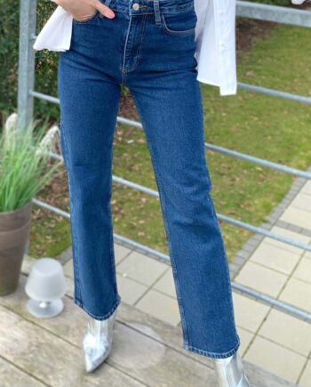 Basic Apparel Bukser Ellen Mid Blue