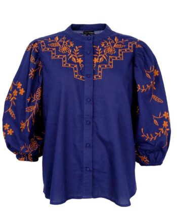 Black Colour Bluse  Fiona  Navy Blue
