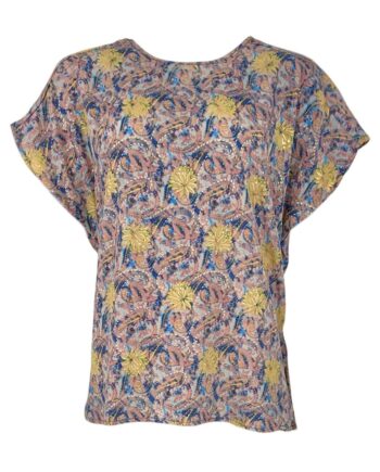Black Colour Bluse Luna     Pastel Blue