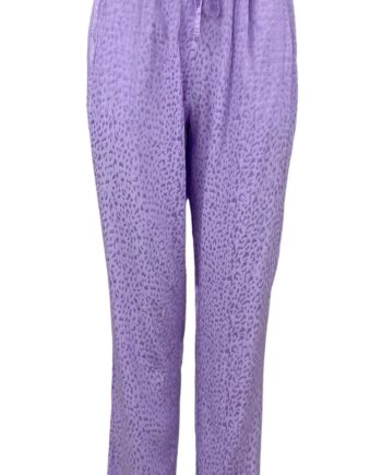 Black Colour Bukser Leonora Satin Lavender