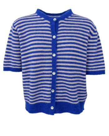Black Colour Cardigan Dell Striped Ss Blue