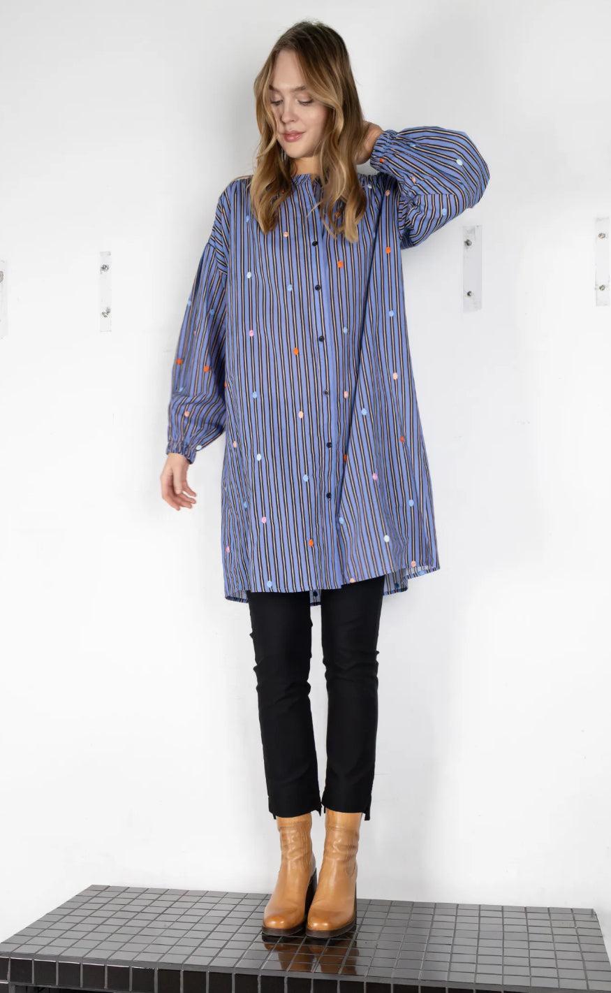 Black Colour Kjole Brianna Sky Blue