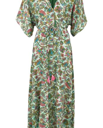 Black Colour Kjole Luna Long  -neck Green Calypso