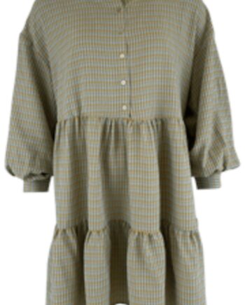 Black Colour Kjole Raffaela Midi Check Mint