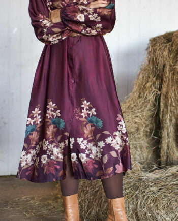 Black Colour Kjole Zendaya Plum Flower