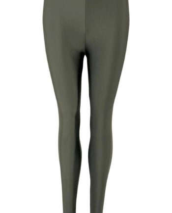 Black Colour Legging Gaya Glossy Army
