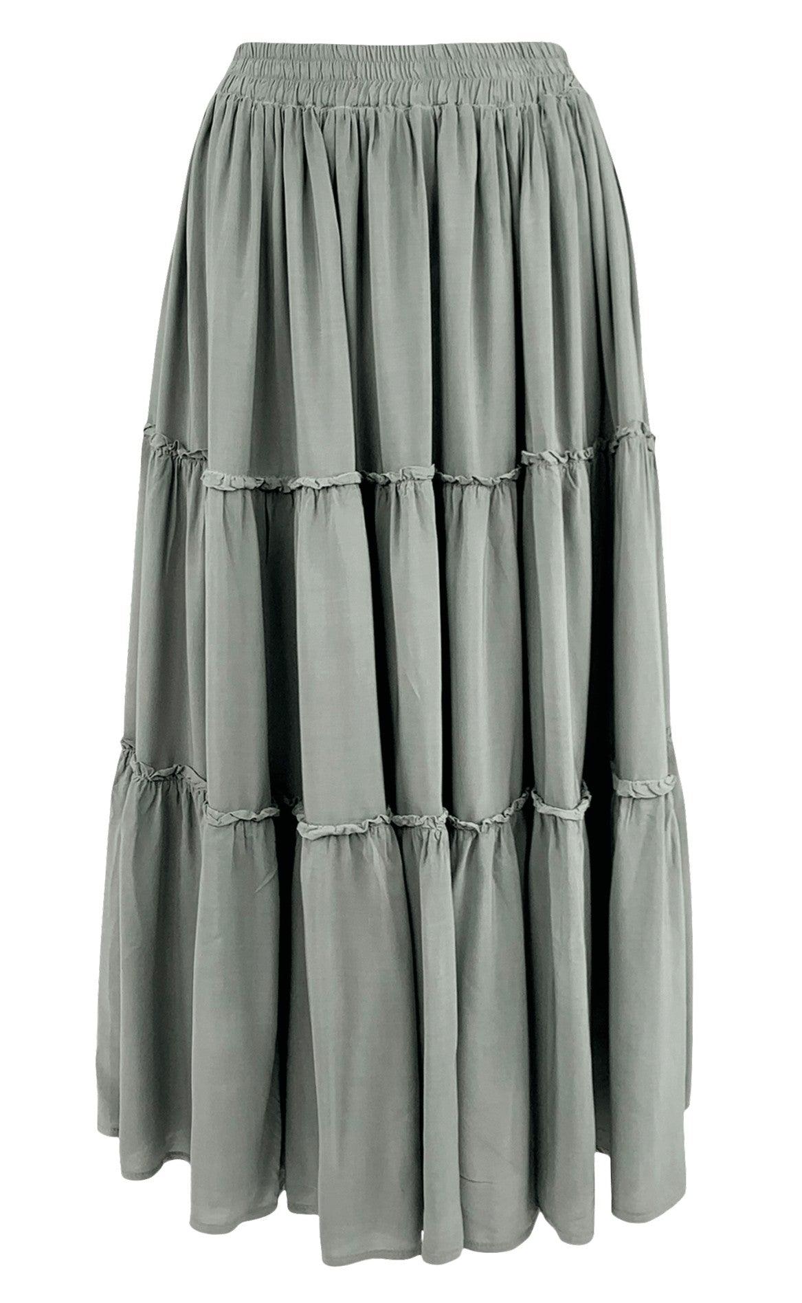 Black Colour Nederdel Ada Boho Olive