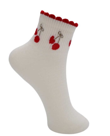 Black Colour Strømper Drue Cherry Off White