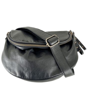 Black Colour Taske Della Baggy Leather Black
