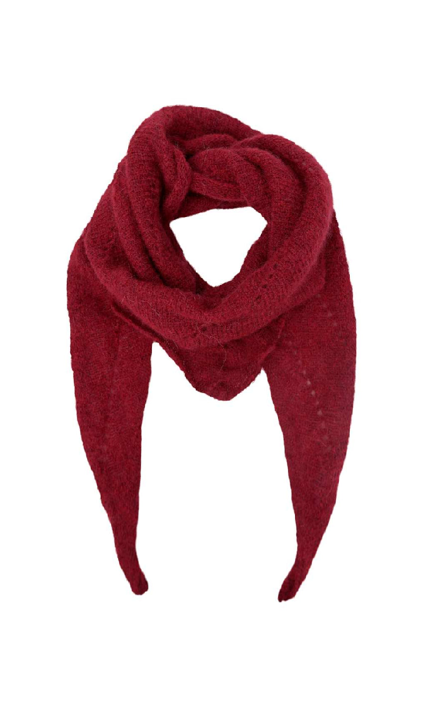 Black Colour Tørklæde Dell Knitted Mini Wine