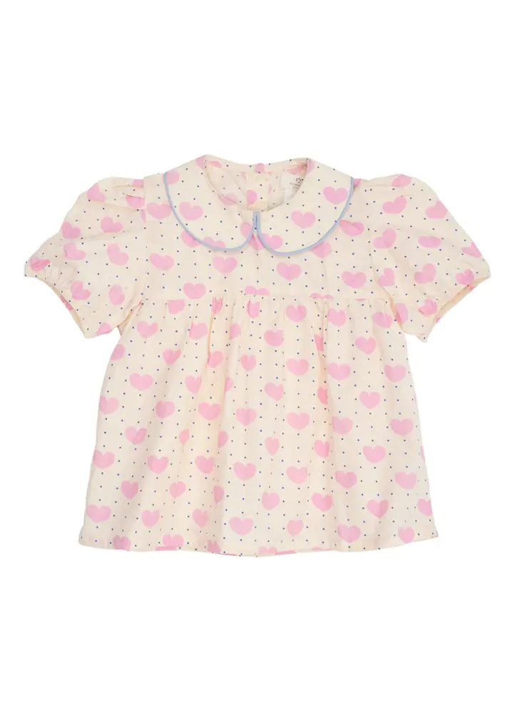Bluse    Hjerter Heart Aop 80